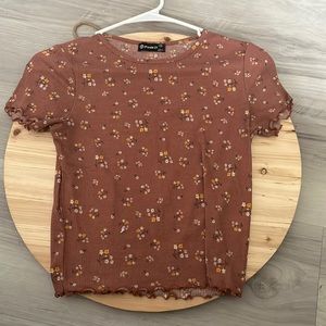 Junior floral crop top